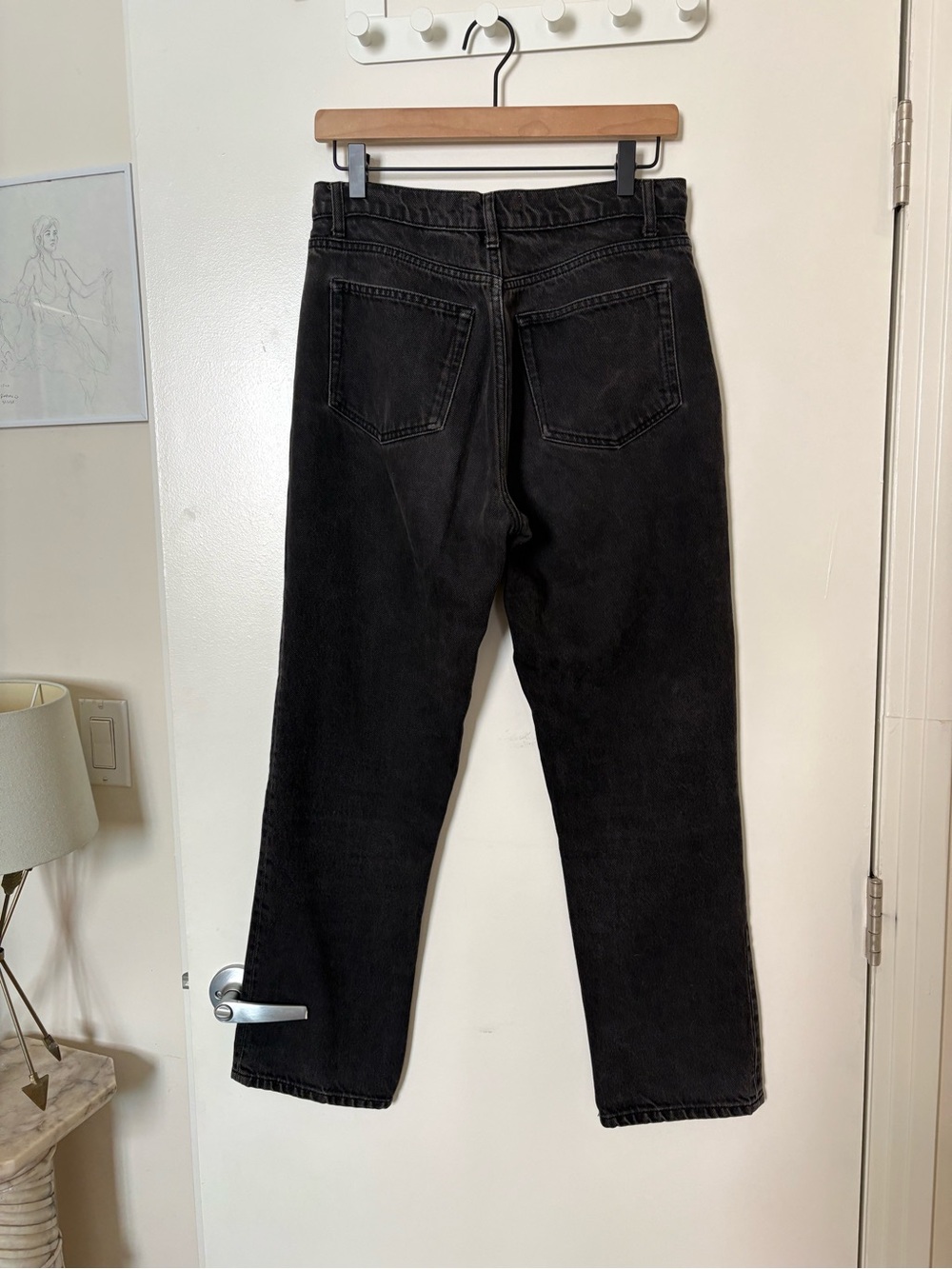 Reformation Washed Black Straight Jeans - Picture 4 of 6